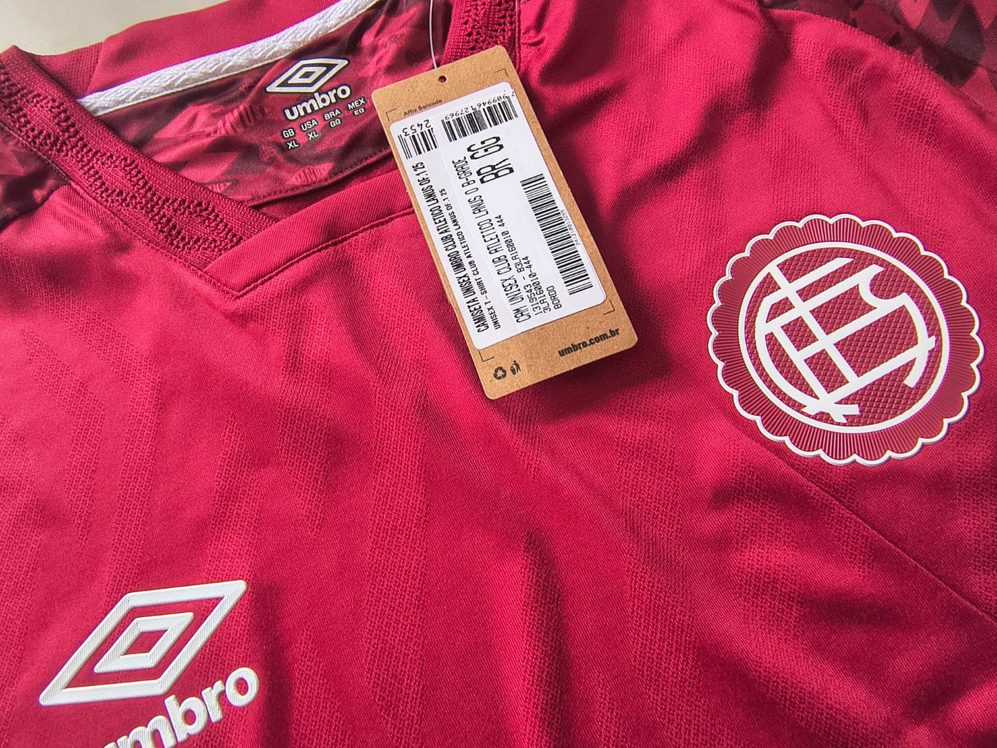Camisa Oficial Lanús 2025 - Umbro Sem patrocinio