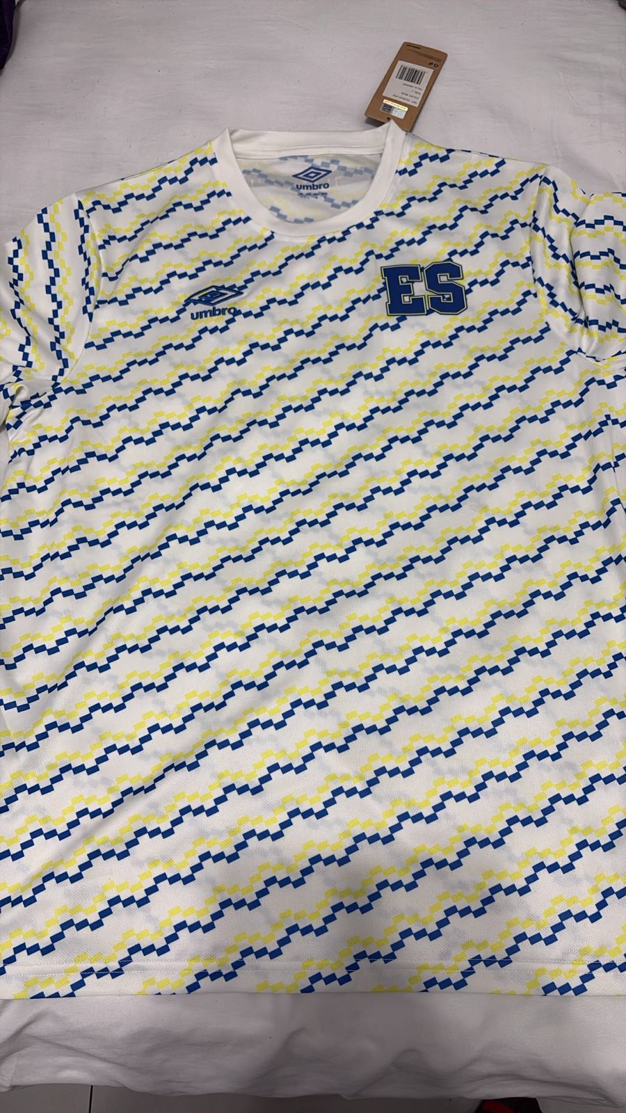 Camisa El Salvador Branca - Pré-Jogo Zigue-Zague - Umbro