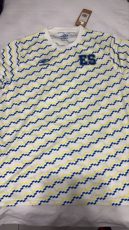 Camisa El Salvador Branca - Pré-Jogo Zigue-Zague - Umbro