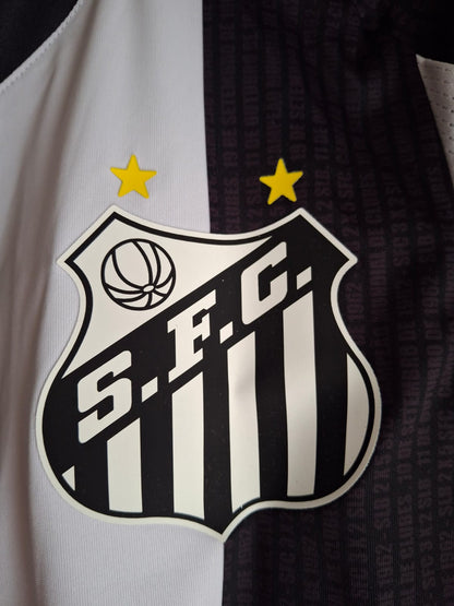 Camisa Santos FC Away 2022 - Listrada Preto e Branco - Versão Jogador