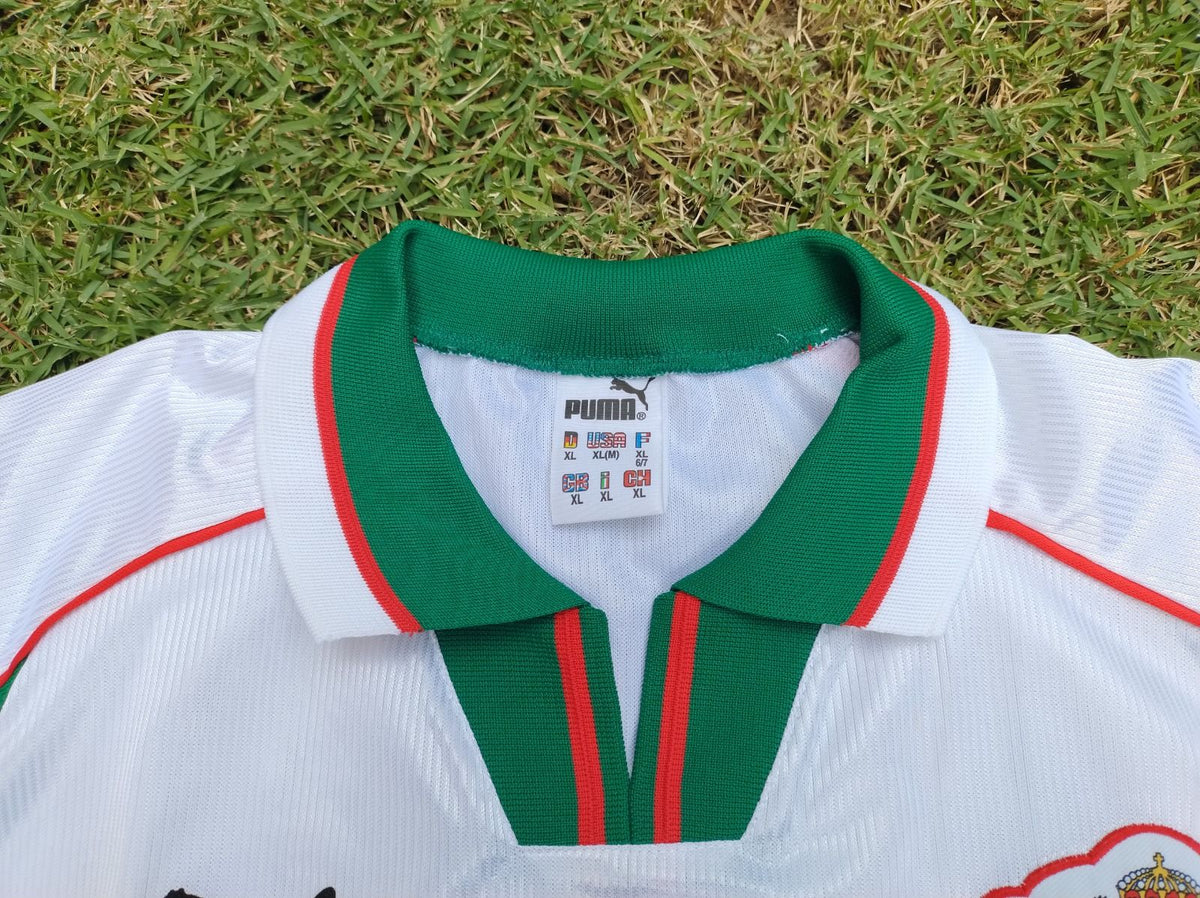 Camisa Bulgária Home 1998 Puma - gola e etiqueta XL
