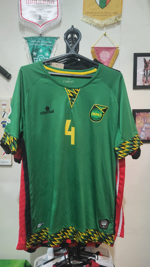 Camisa Jamaica Away 2015/16 Romai – Copa América – #4 Morgan – Restaurada – Tamanho G