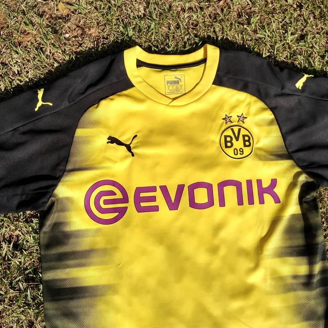 Camisa Borussia Dortmund Cup 2017/18 Puma - escudo e Evonik