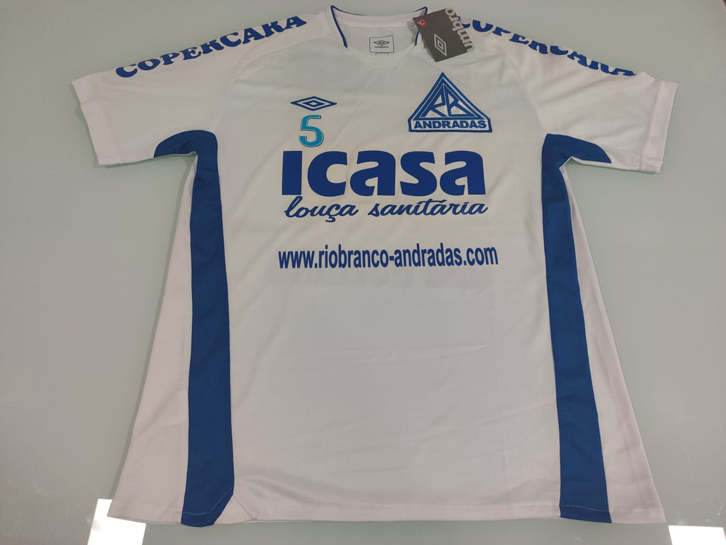 RARIDADE - CAMISA RIO BRANCO DE ANDRADAS – 2009 - DE JOGO!