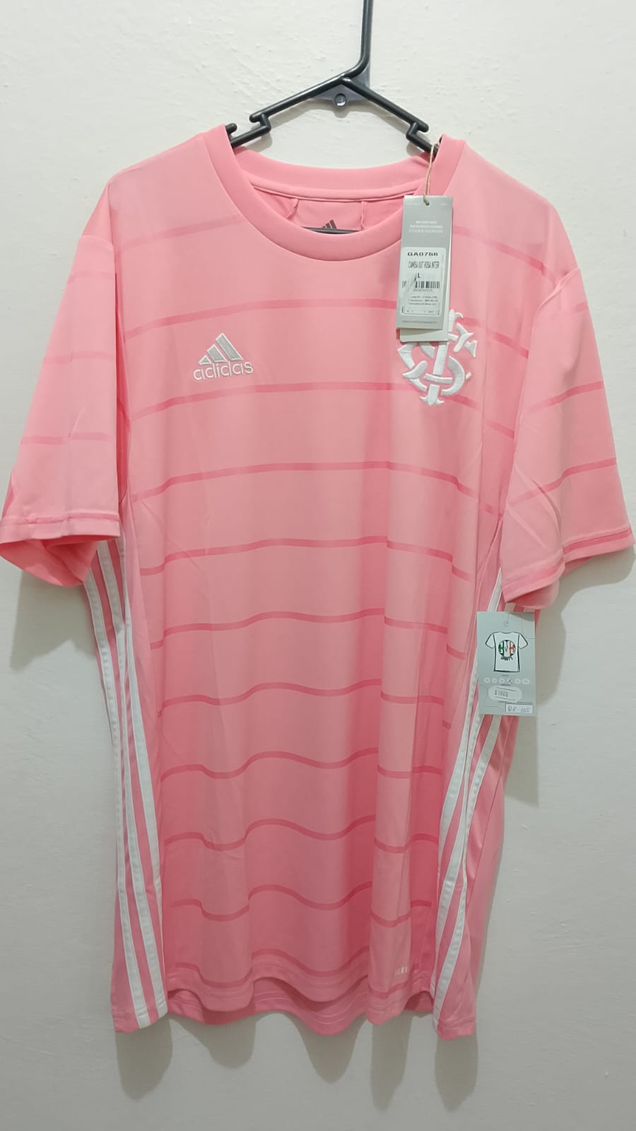 Camisa Internacional Outubro Rosa 2021 nova com etiqueta Adidas GA0756