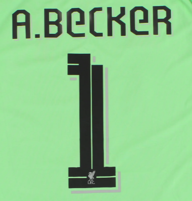 Personalização A. Becker 1 na fonte oficial do Liverpool 2024/25
