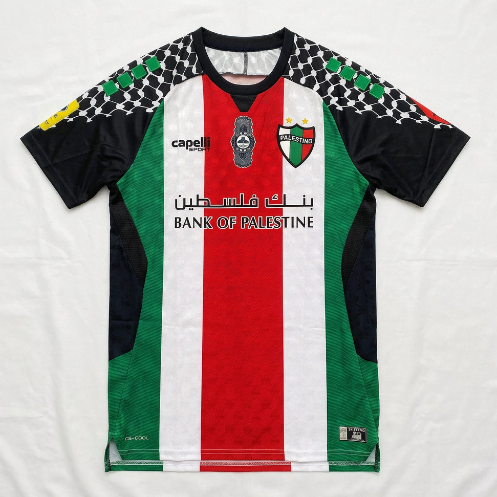 Camisa Palestino Home 2026 Capelli – frente com as cores da bandeira palestina