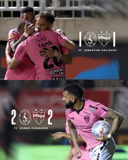 Palestino com a camisa rosada no 2 a 2 contra o Deportes Limache, outubro de 2026