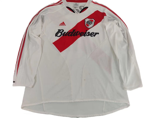 Camisa River Plate Home 2004/05 adidas mangas longas – frente