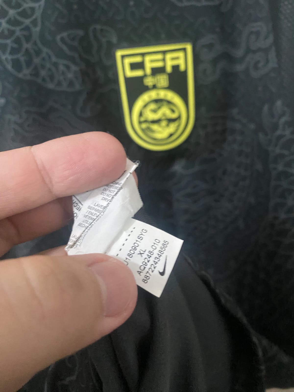 Camisa China 2018 Black Dragon - Nike - Vetada pela CFA - Raridade