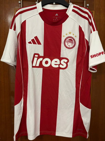 Camisa Olympiacos FC Vermelha e Branca - Hezze 32 - Adidas - De Jogo