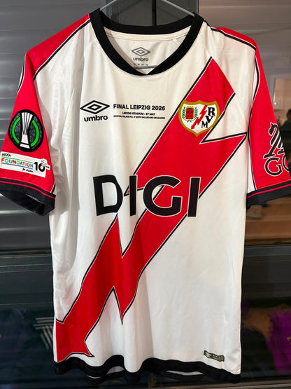 Camisa Rayo Vallecano Final Leipzig 2026 - Álvaro 18 - Umbro - Player Issue