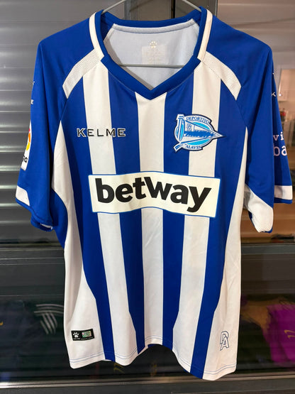 Camisa Deportivo Alavés Azul e Branco - Guidetti 10 - Kelme