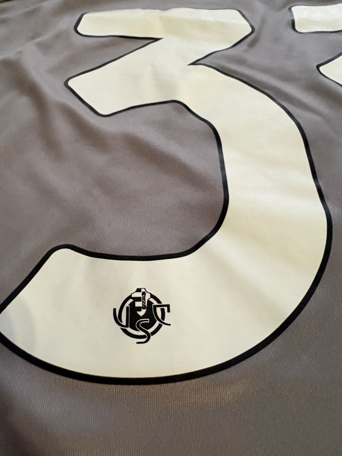 Camisa US Cremonese Cinza e Vermelha - Grassi 33 - Acerbis - De Jogo