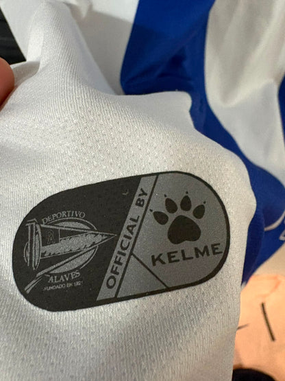 Camisa Deportivo Alavés Azul e Branco - Laguardia 5 - Kelme