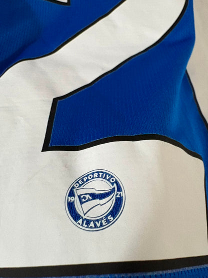 Camisa Deportivo Alavés Azul e Branco - 25 Anos Dortmund - Calebe 20 - Puma