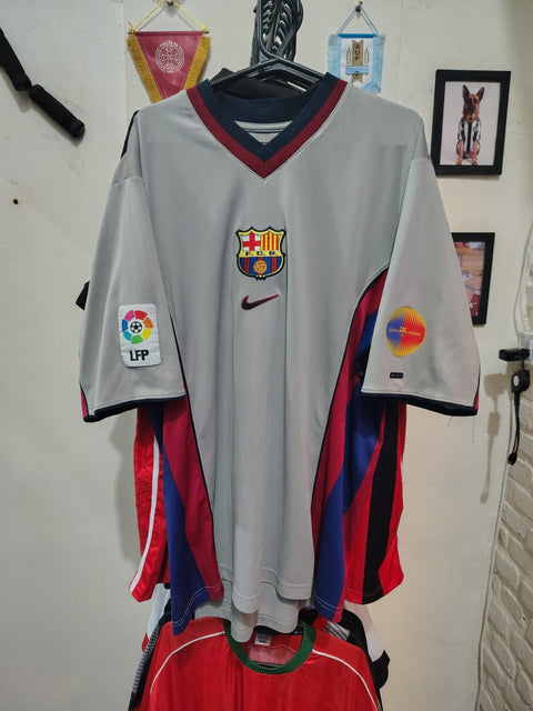 Camisa Barcelona 1999/2000 Away Nike Centenário - Rivaldo 11