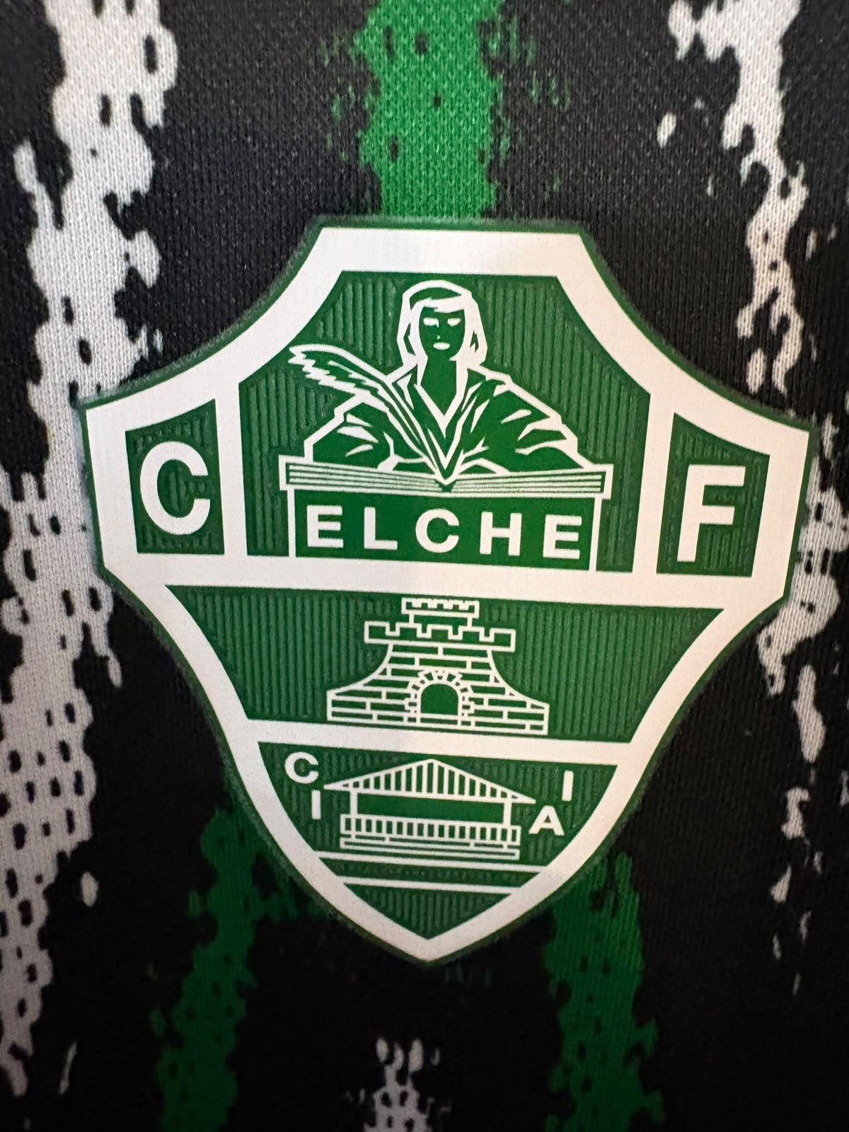 Camisa Elche CF Preta e Verde - Pedrosa 3 - Nike - Player Issue
