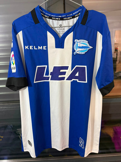 Camisa Deportivo Alavés Azul e Branco - Laguardia 5 - Kelme