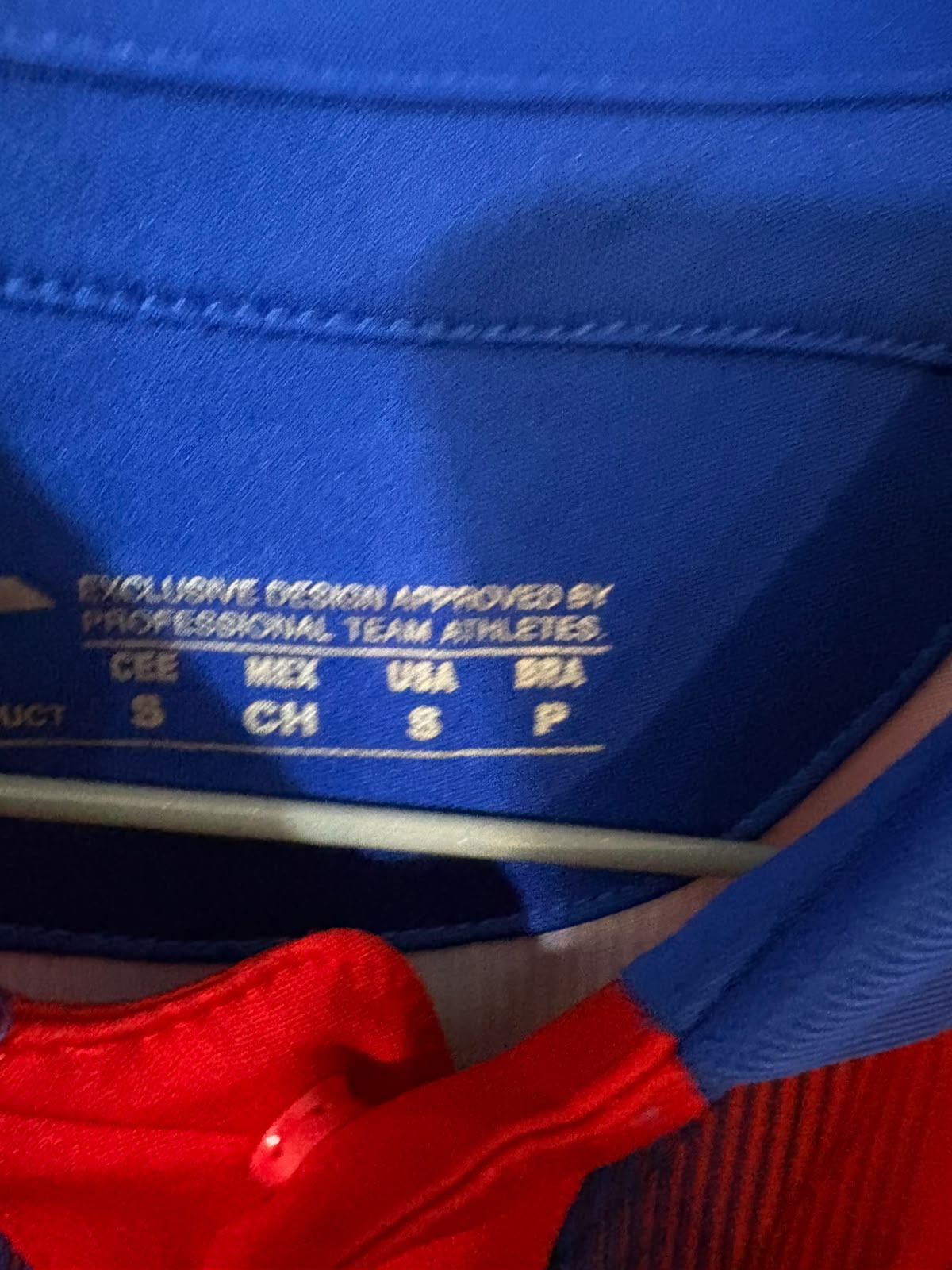 Camisa SD Eibar Vermelho e Azul - P. Diop 8 - Joma - Player Issue