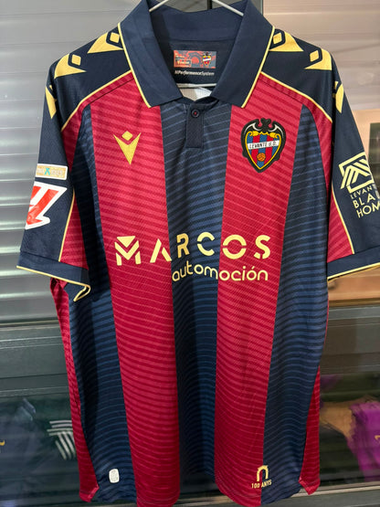 Camisa Levante UD Granate - Centenário Campo de Vallejo - M. Moreno 2 - Macron