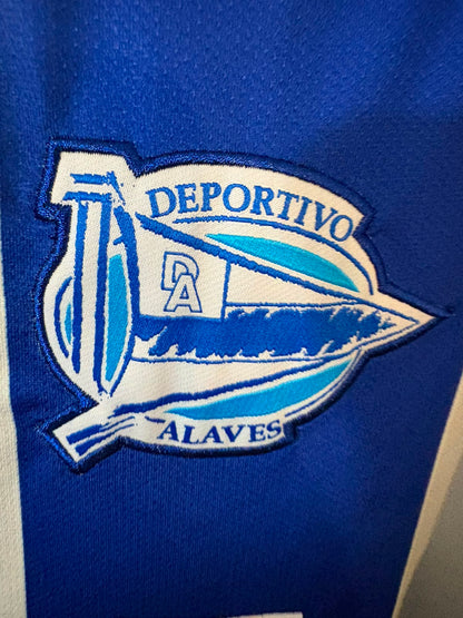 Camisa Deportivo Alavés Azul e Branco - Laguardia 5 - Kelme