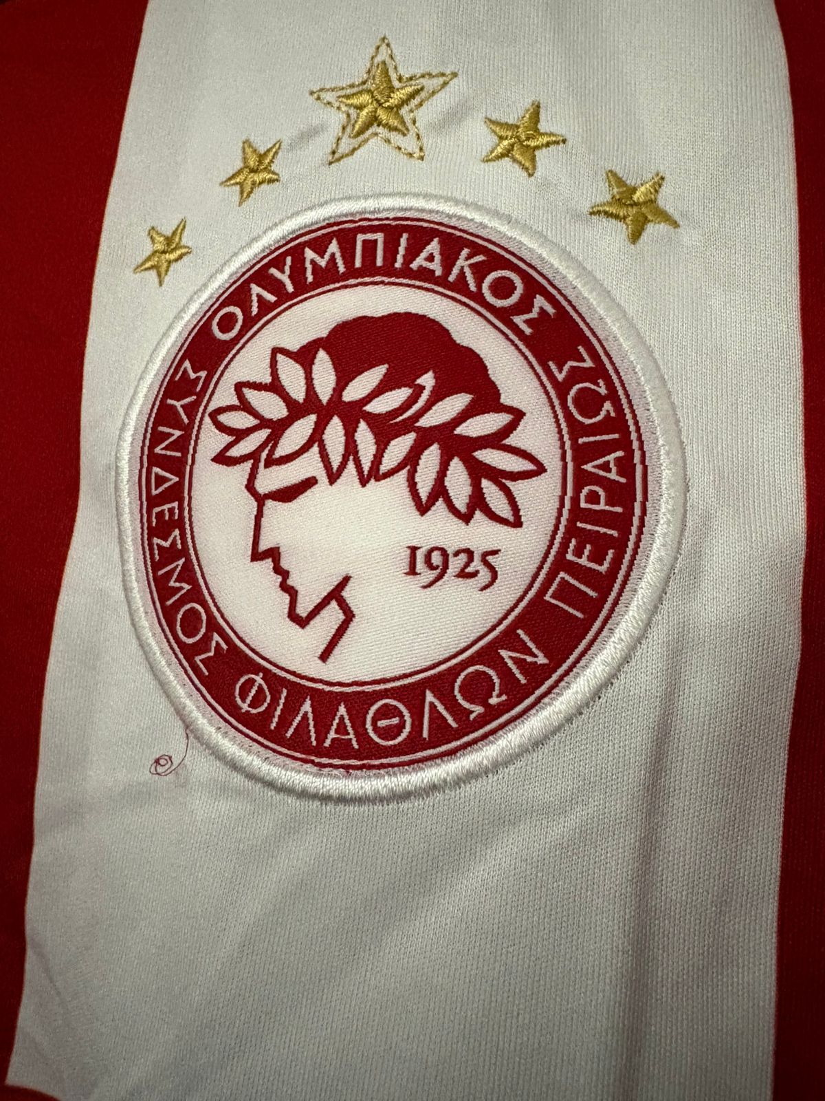 Camisa Olympiacos FC Vermelha e Branca - Hezze 32 - Adidas - De Jogo