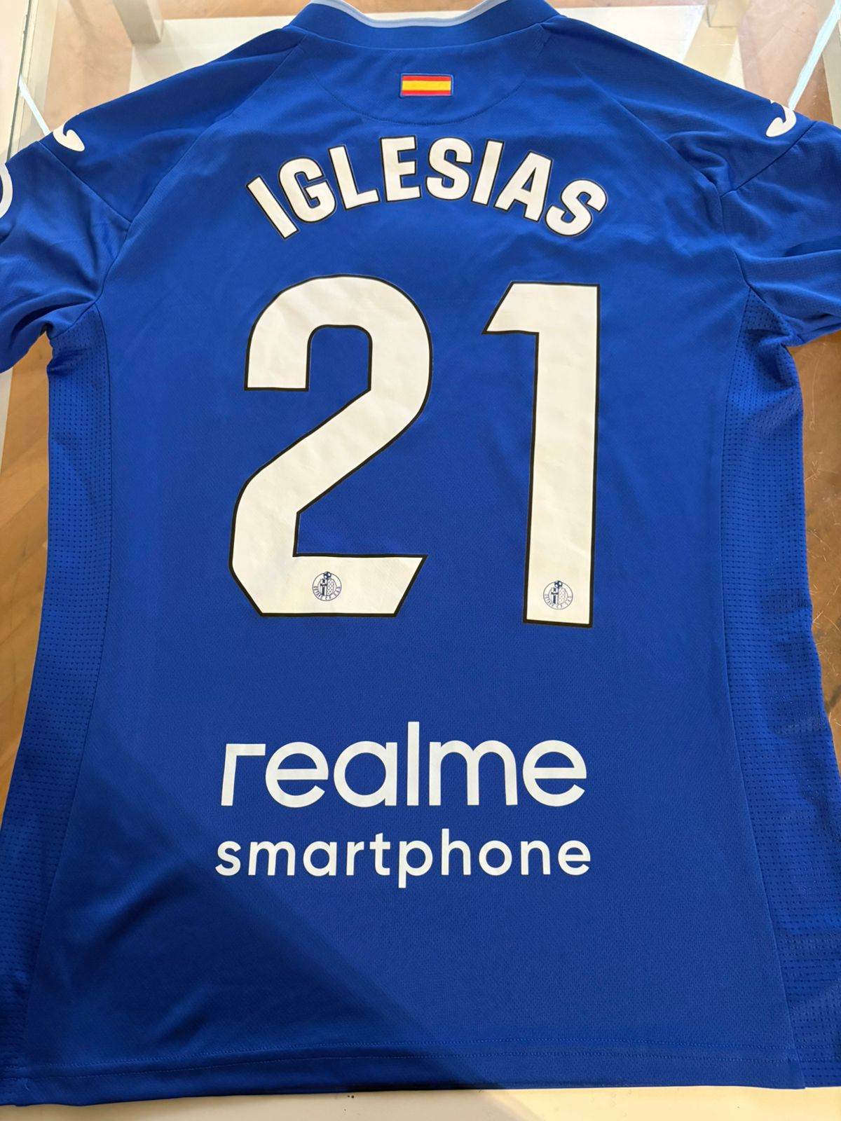 Camisa Getafe CF Azul Titular - Iglesias 21 - Joma - De Jogo