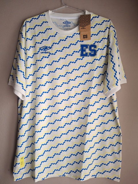 Camisa El Salvador Branca - Pré-Jogo Zigue-Zague - Umbro