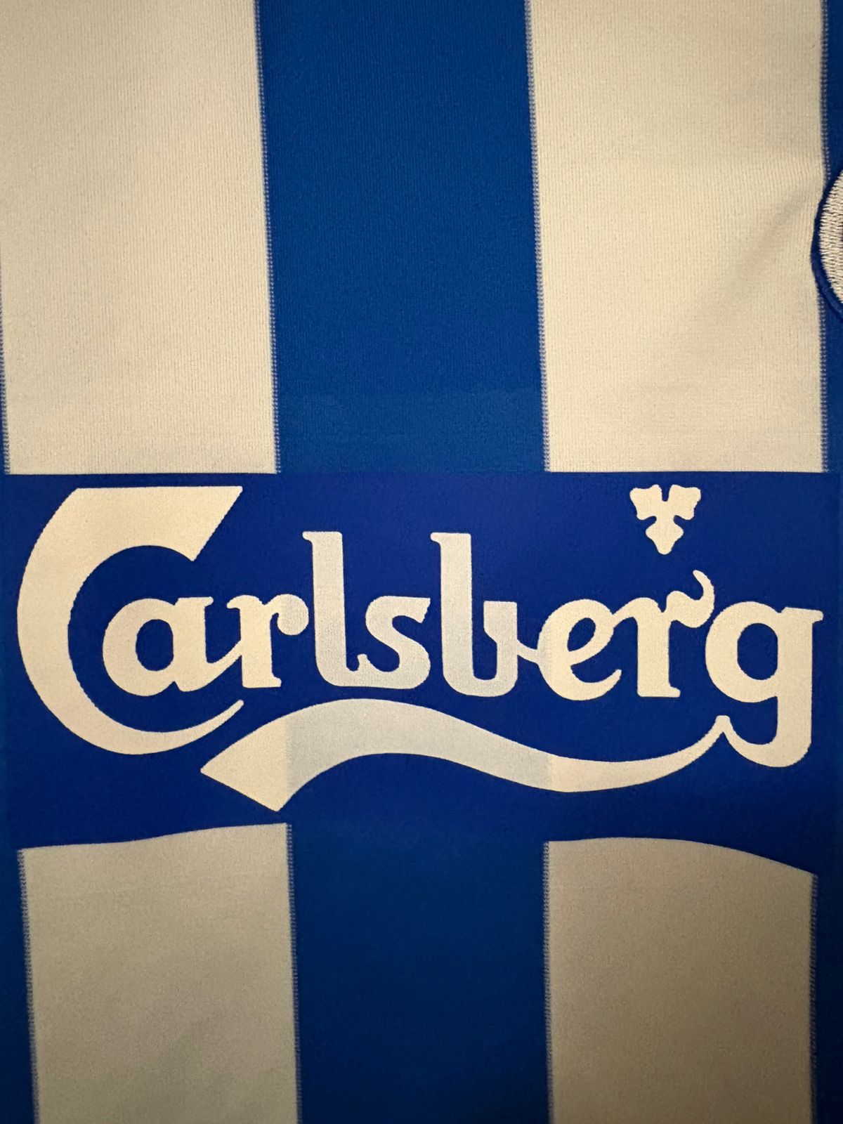 Camisa Odense Boldklub Azul e Branca - Borre 17 - Nike - Player Issue