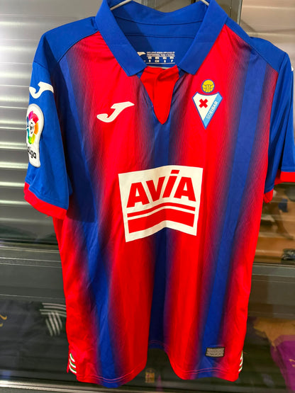Camisa SD Eibar Vermelho e Azul - P. Diop 8 - Joma - Player Issue