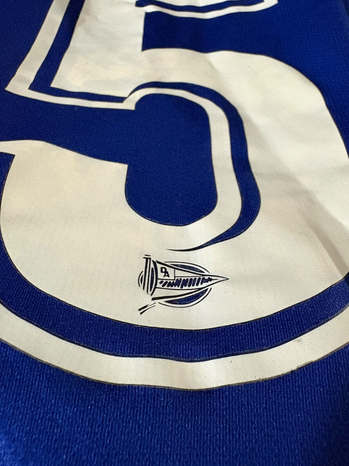 Camisa Deportivo Alavés Azul e Branco - Laguardia 5 - Kelme