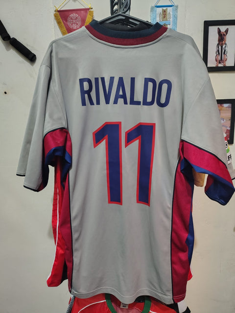 Camisa Barcelona 1999/2000 Away Nike Centenário - Rivaldo 11