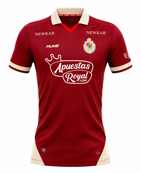 Camisa Deportes La Serena Home 2026 Fiume – frente grená com gola polo creme