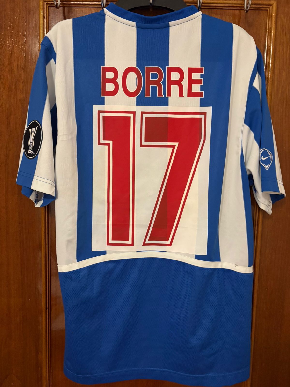 Camisa Odense Boldklub Azul e Branca - Borre 17 - Nike - Player Issue