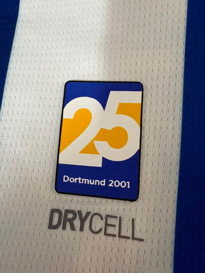 Camisa Deportivo Alavés Azul e Branco - 25 Anos Dortmund - Calebe 20 - Puma