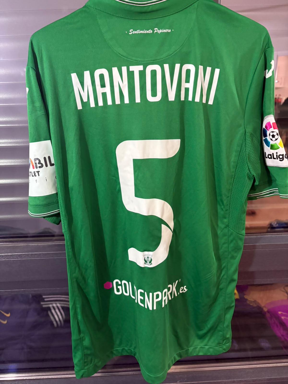 Camisa CD Leganés Verde e Branca - Mantovani 5 - Joma - De Jogo