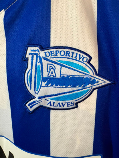 Camisa Deportivo Alavés Azul e Branco - Maripán 6 - Kelme