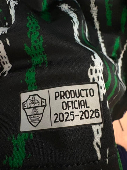 Camisa Elche CF Preta e Verde - Pedrosa 3 - Nike - Player Issue