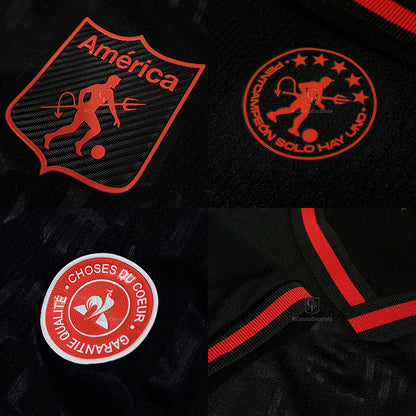 America de Cali Black T-Shirt 2023 - Size GG (56x76 cm) - With Sponsorship